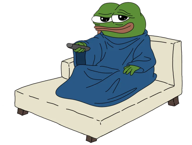 Apu on bed being cozzy